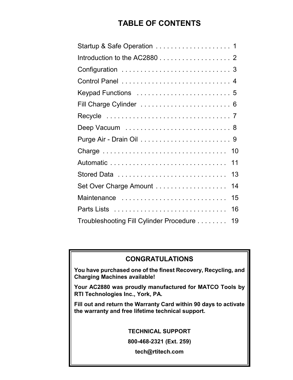 MAHLE RTI Matco AC2880 User Manual | Page 2 / 21