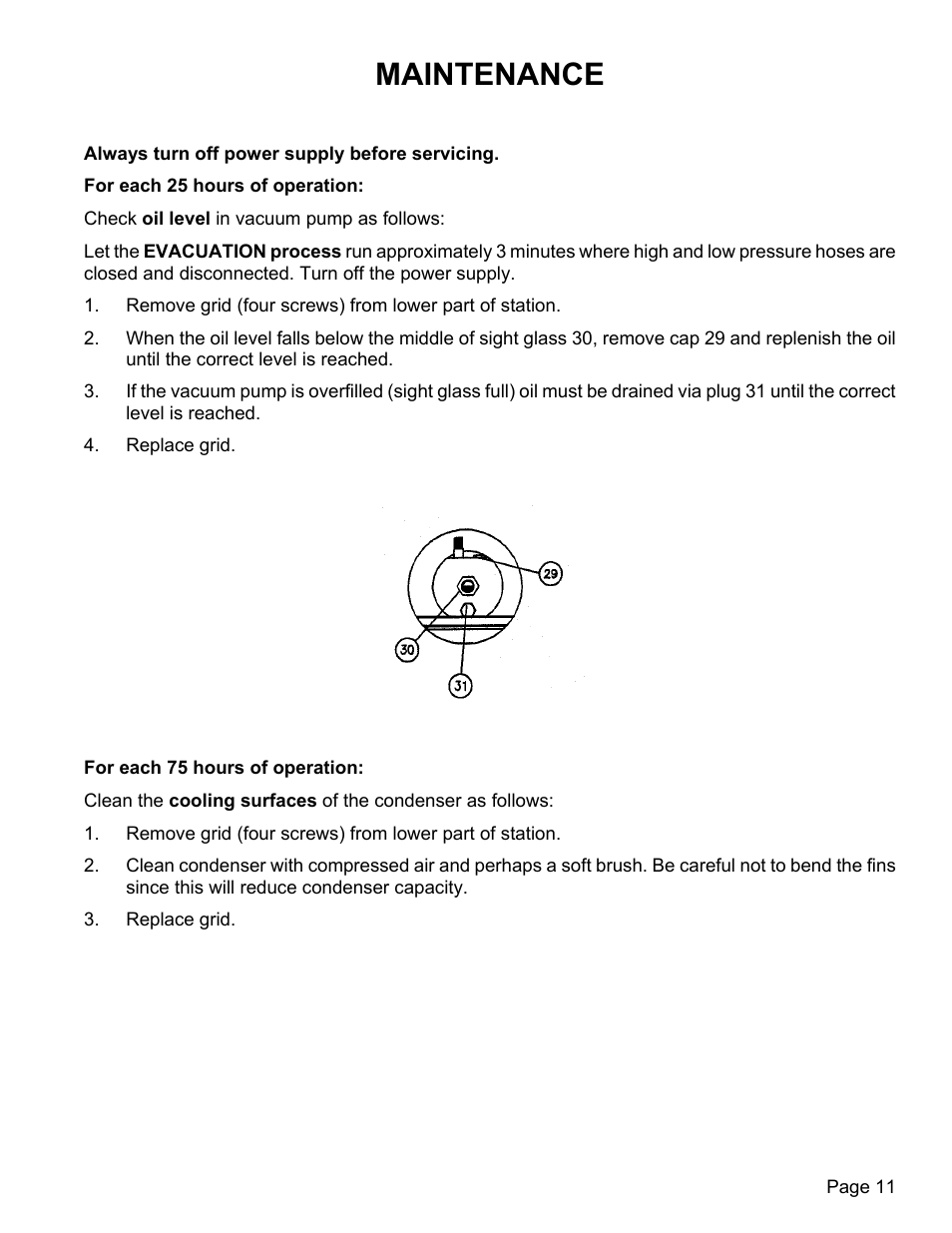Maintenance | MAHLE RTI RHS650 User Manual | Page 12 / 13