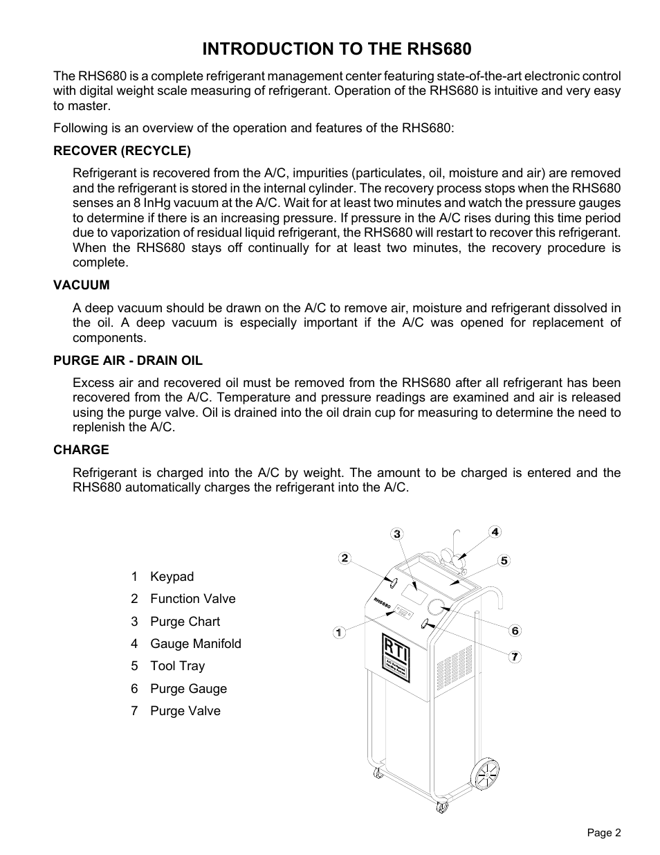 Introduction to the rhs680 | MAHLE RTI RHS680 User Manual | Page 4 / 13