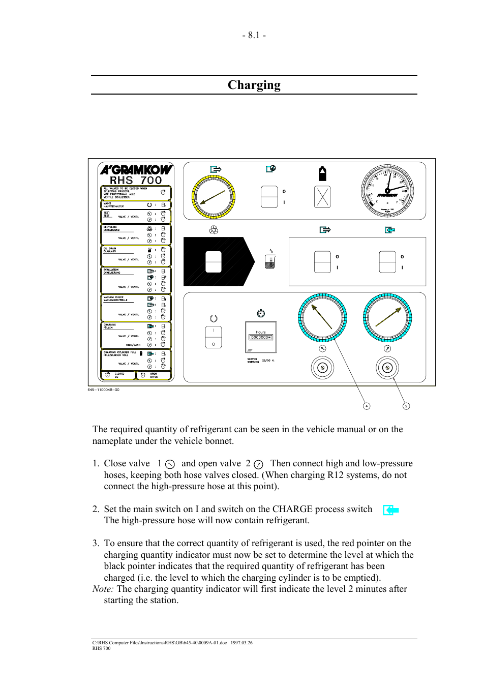 Charging | MAHLE RTI RHS700 User Manual | Page 14 / 34