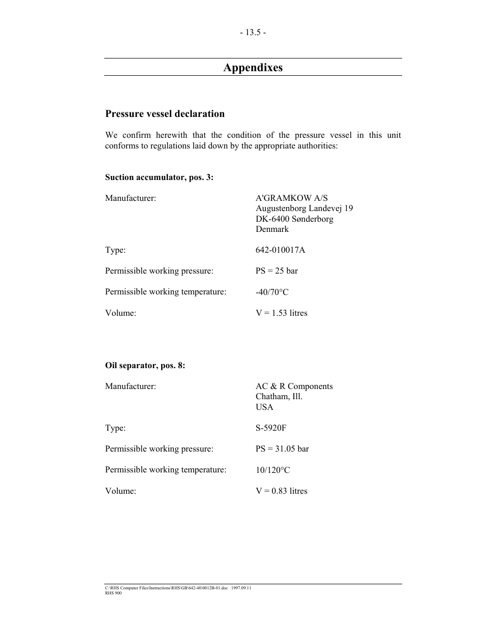 Appendixes | MAHLE RTI RHS900 User Manual | Page 49 / 50