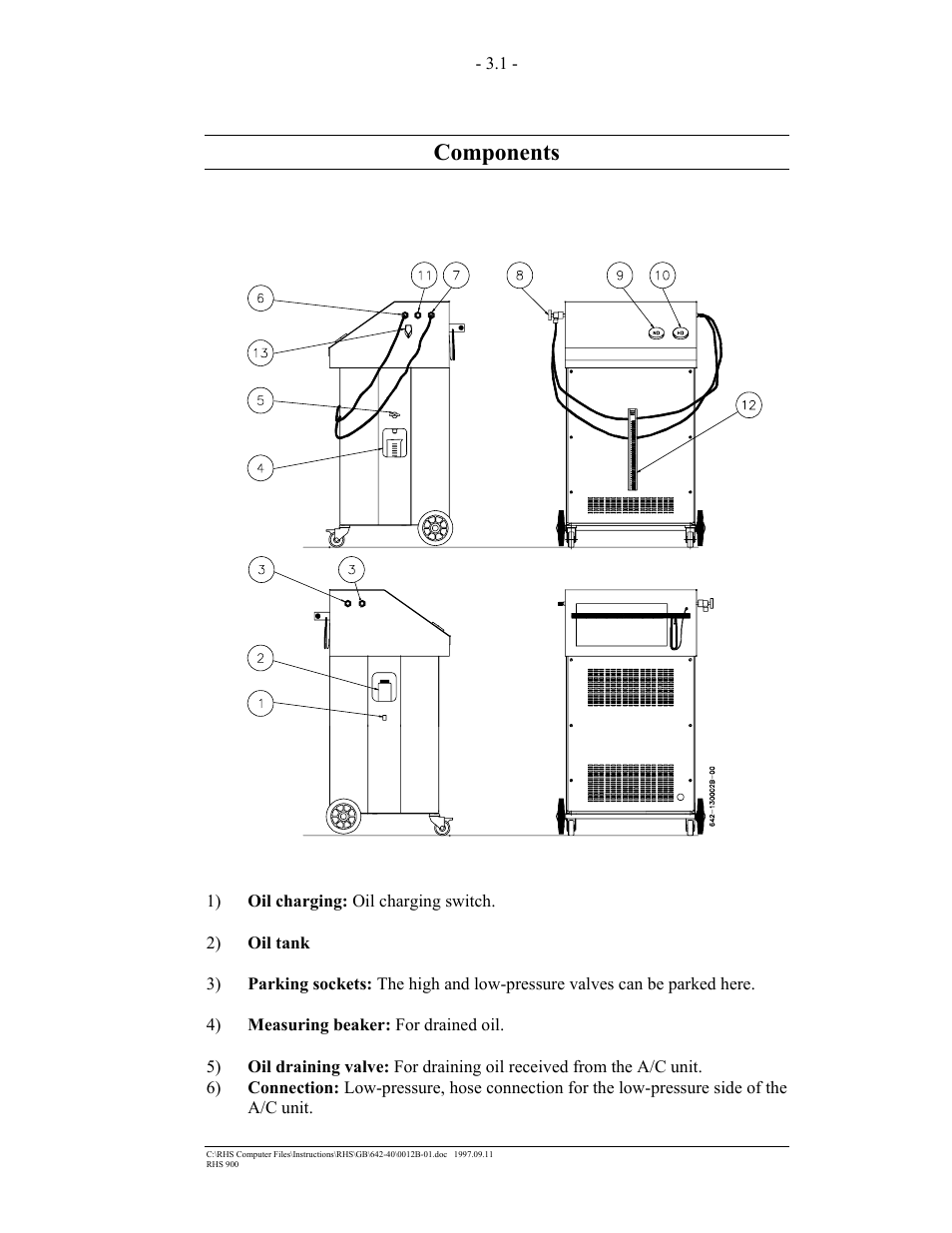 Components | MAHLE RTI RHS900 User Manual | Page 6 / 50