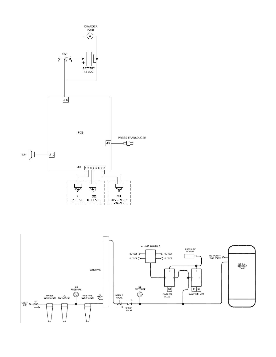 Electric diagram, Flow diagram | MAHLE RTI NTF-230 User Manual | Page 12 / 13