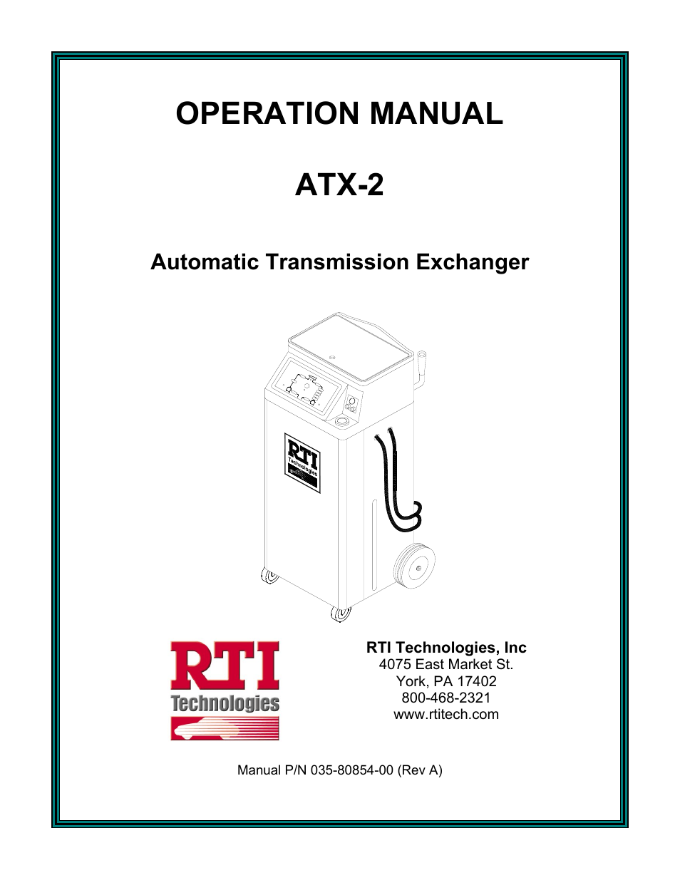 MAHLE RTI ATX-2PS (Rev B) User Manual | 15 pages