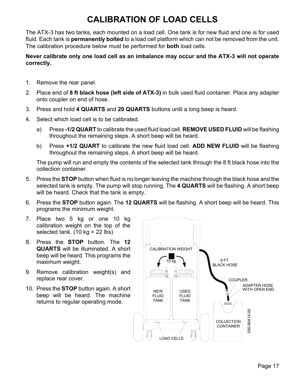 Calibration of load cells | MAHLE RTI ATX-3 User Manual | Page 18 / 22