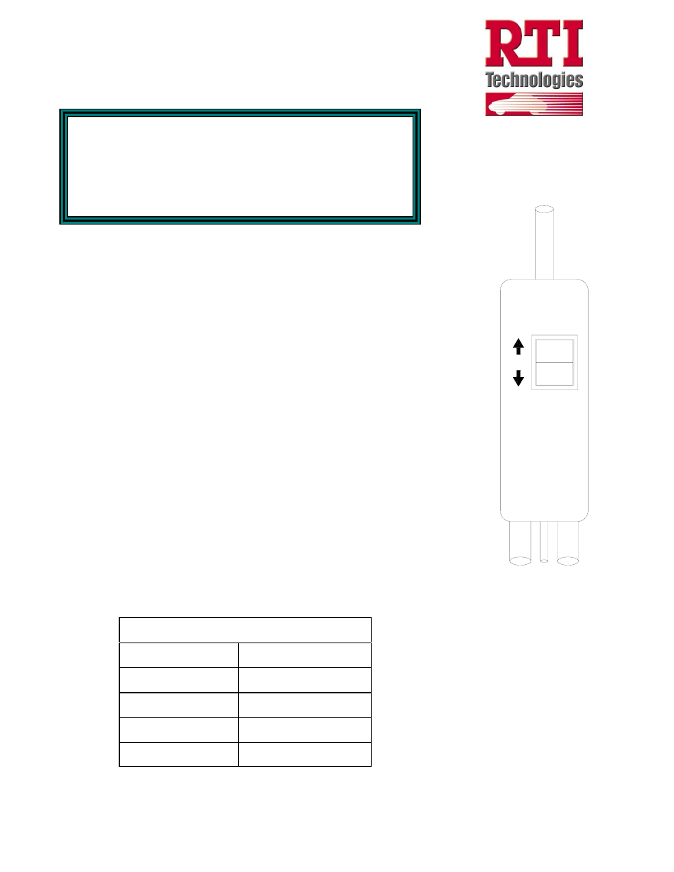 MAHLE RTI PSX-2A User Manual | 2 pages