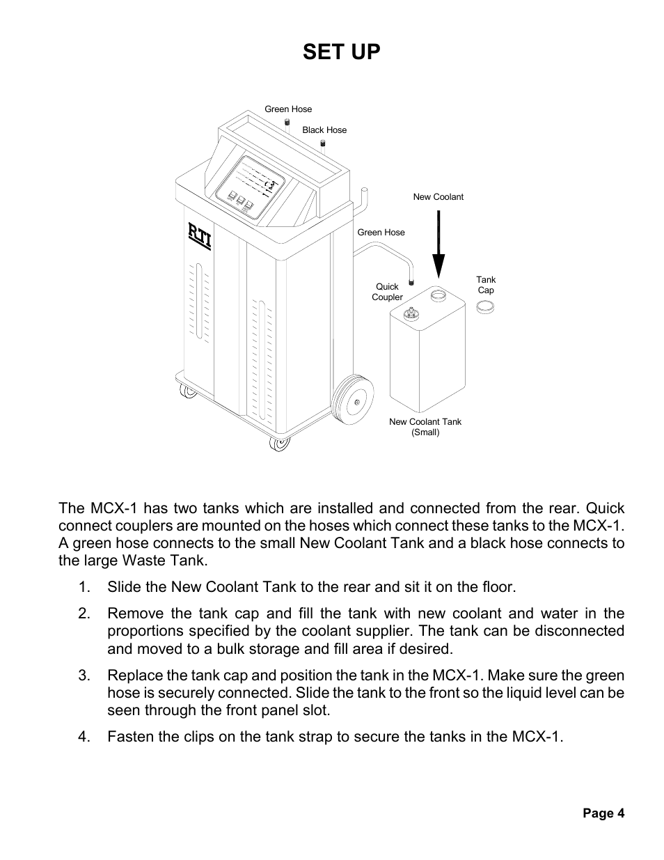 Set up, Page 4 | MAHLE RTI MCX-1 (Rev A) User Manual | Page 5 / 16