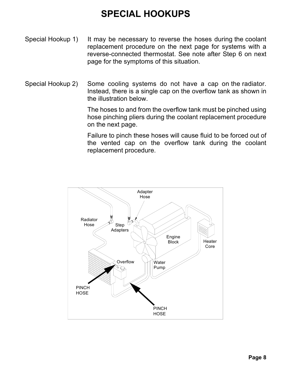 Special hookups | MAHLE RTI MCX-1 (Rev D) User Manual | Page 9 / 18