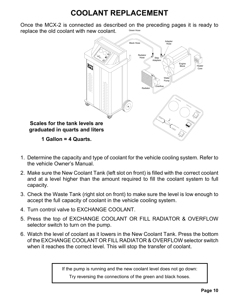 Coolant replacement, Page 10 | MAHLE RTI MCX-2 (Rev D) User Manual | Page 11 / 20