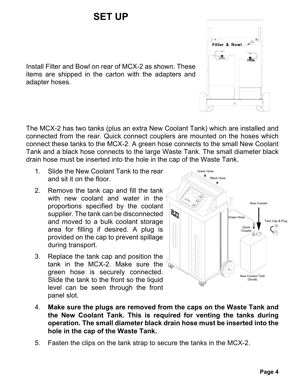 Set up | MAHLE RTI MCX-2 (Rev E) User Manual | Page 5 / 20