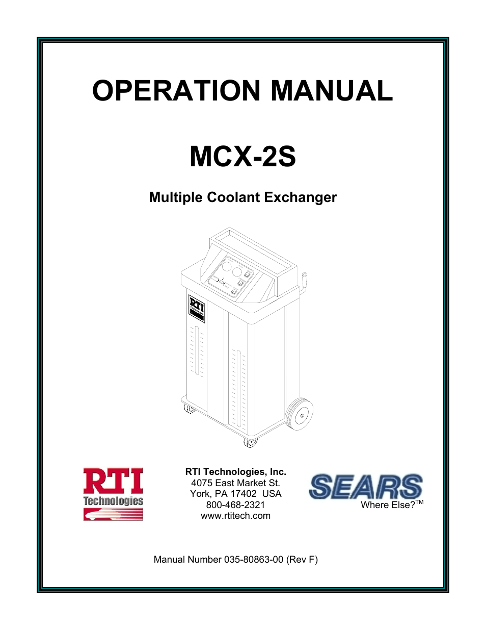 MAHLE RTI MCX-2 (Rev F) User Manual | 20 pages