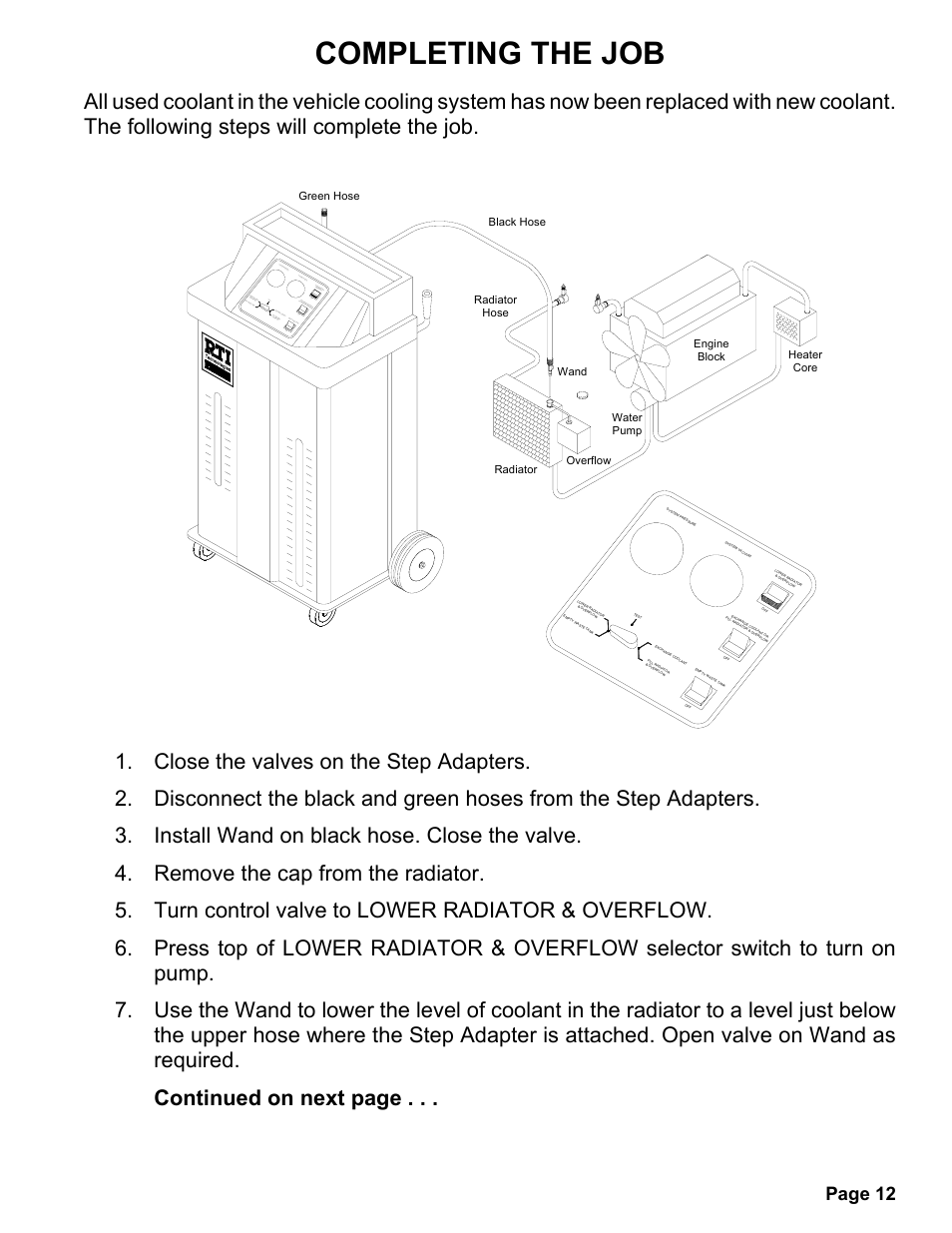Completing the job, Page 12 | MAHLE RTI MCX-2 (Rev F) User Manual | Page 13 / 20