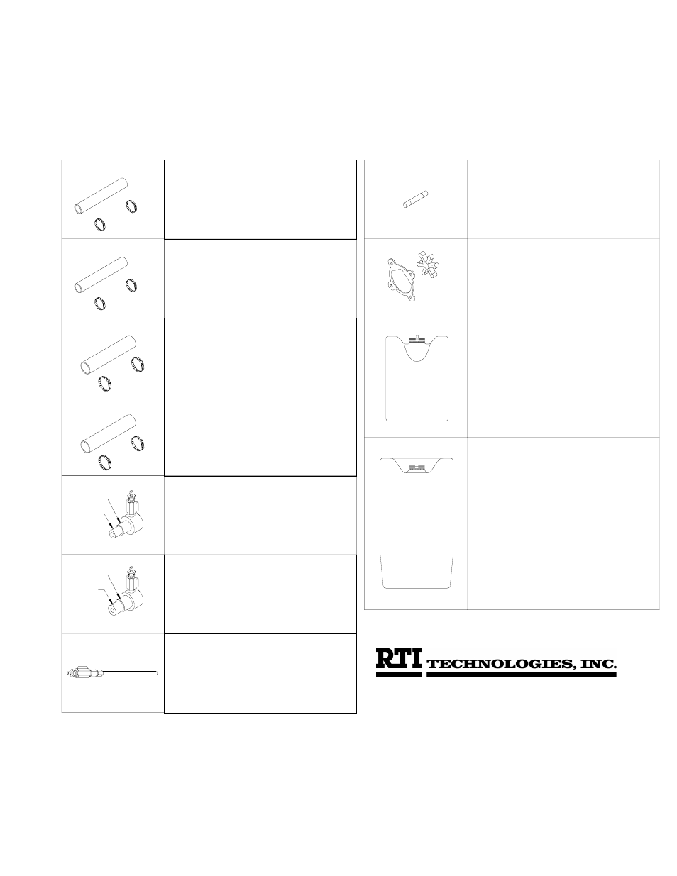 Replacement parts, Page 18 | MAHLE RTI MCX-2F (Rev A) User Manual | Page 19 / 21