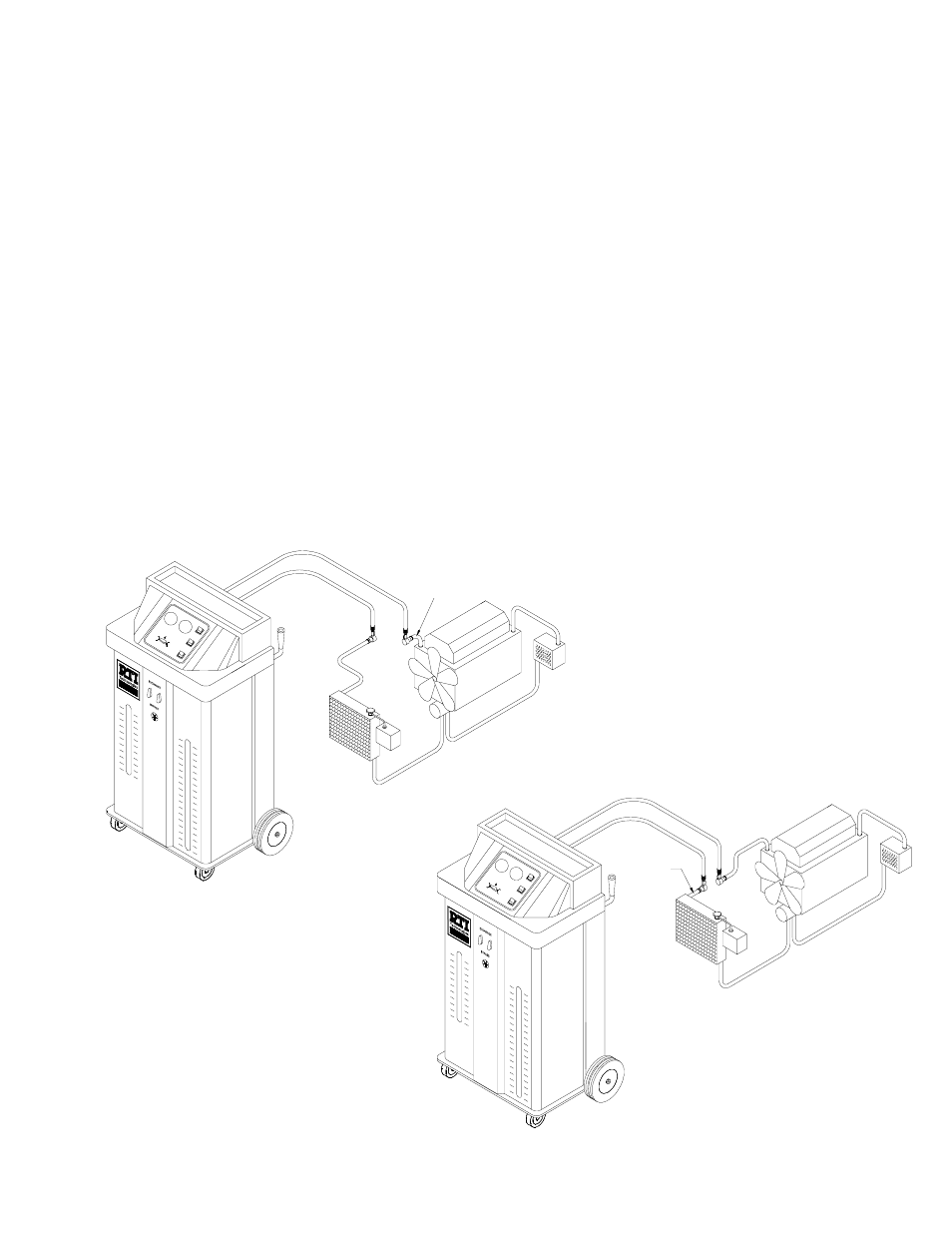 Connecting to the coolant system, Connecting at engine, Connecting at radiator | Page 8 | MAHLE RTI MCX-2F (Rev A) User Manual | Page 9 / 21