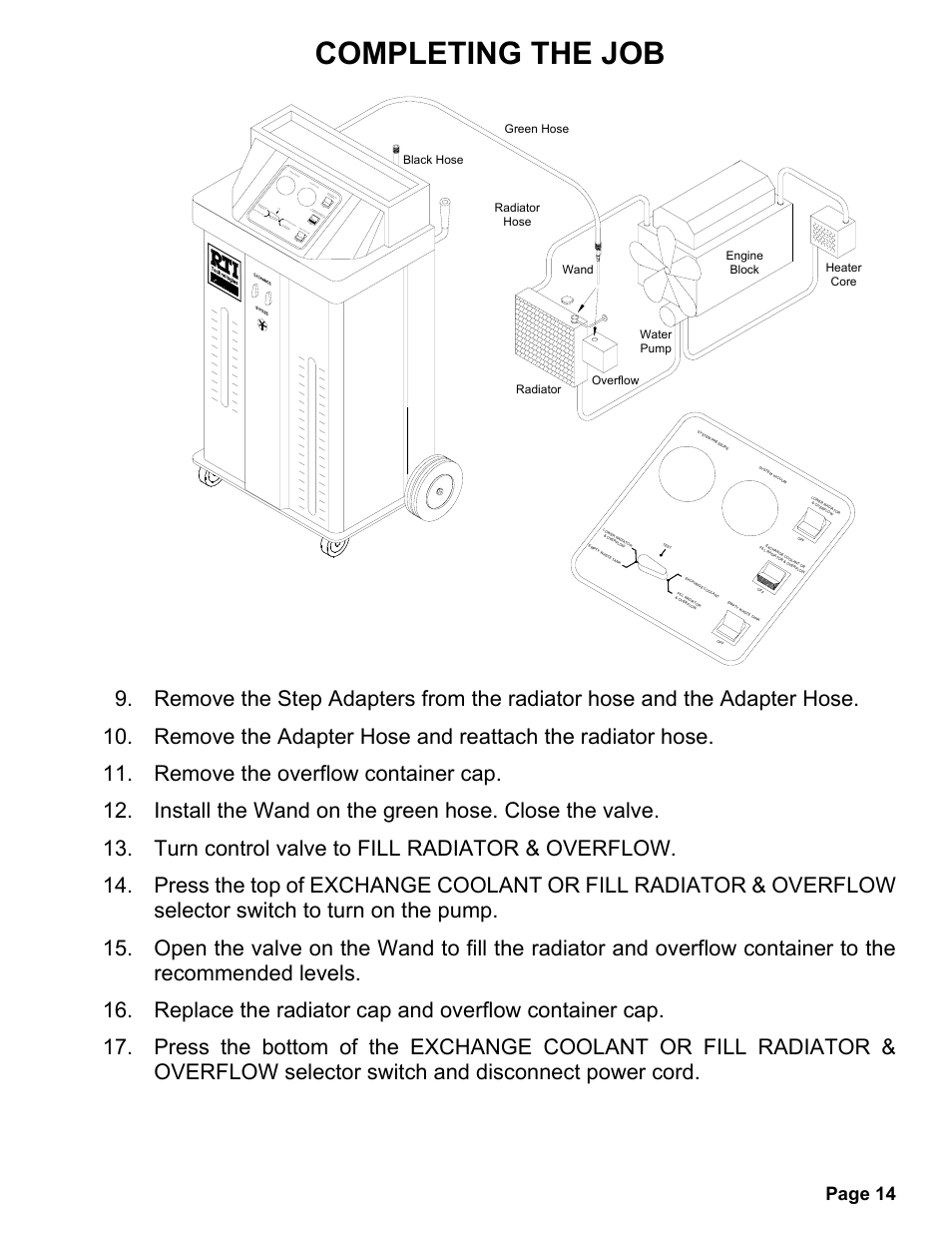 Completing the job, Page 14 | MAHLE RTI MCX-2F (Rev C) User Manual | Page 15 / 21
