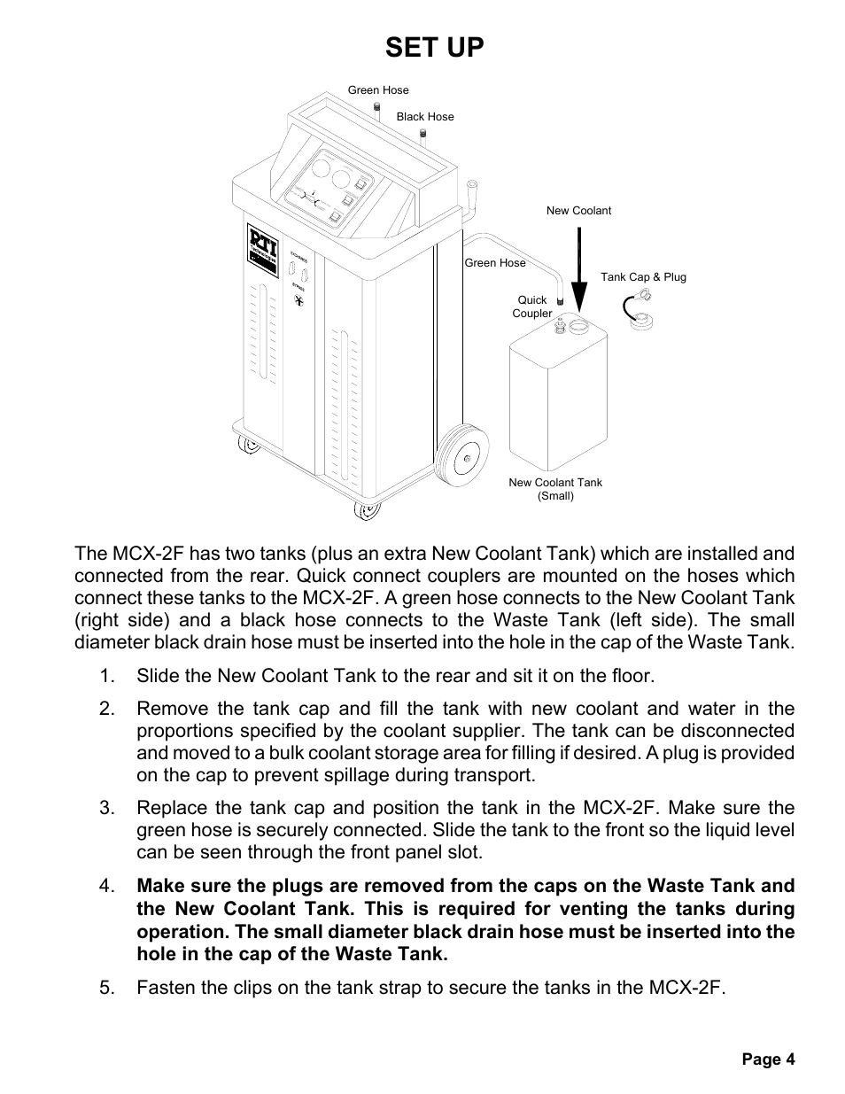 Set up | MAHLE RTI MCX-2F (Rev C) User Manual | Page 5 / 21