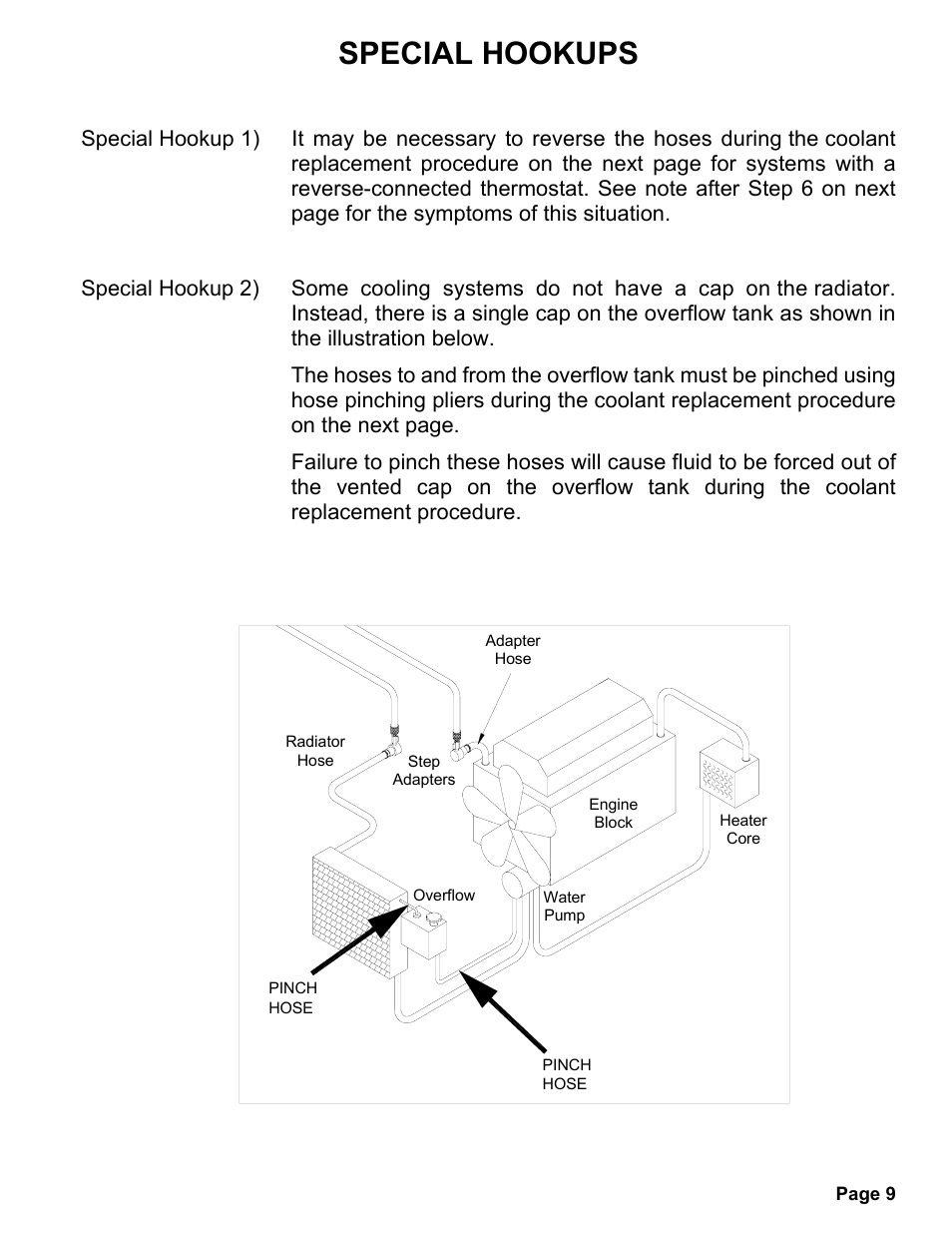 Special hookups | MAHLE RTI MCX-2F (Rev D) User Manual | Page 10 / 21