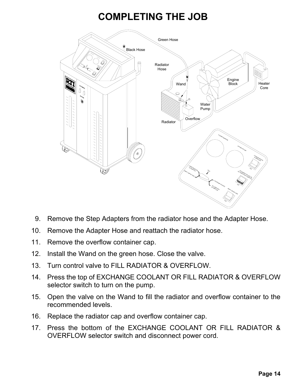 Completing the job, Page 14 | MAHLE RTI MCX-2F (Rev D) User Manual | Page 15 / 21