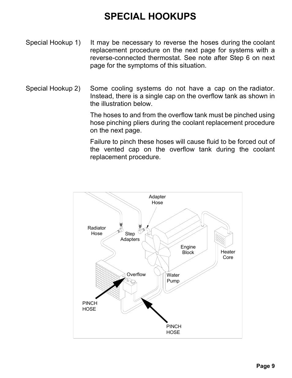 Special hookups | MAHLE RTI MCX-2HD User Manual | Page 10 / 20
