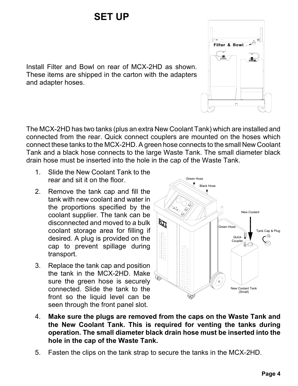 Set up | MAHLE RTI MCX-2HD User Manual | Page 5 / 20