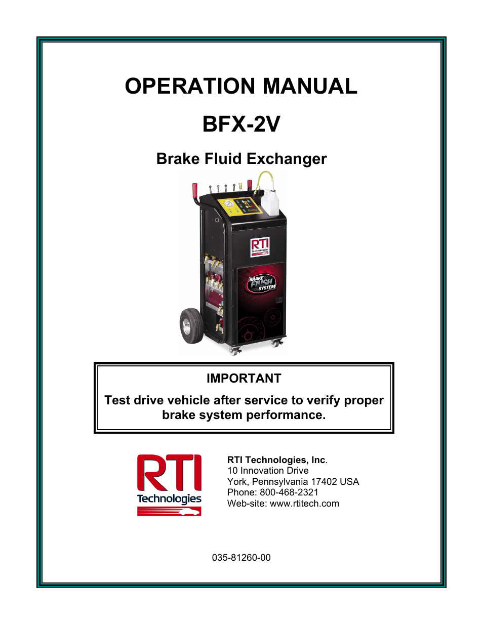 MAHLE RTI BFX-2 User Manual | 12 pages