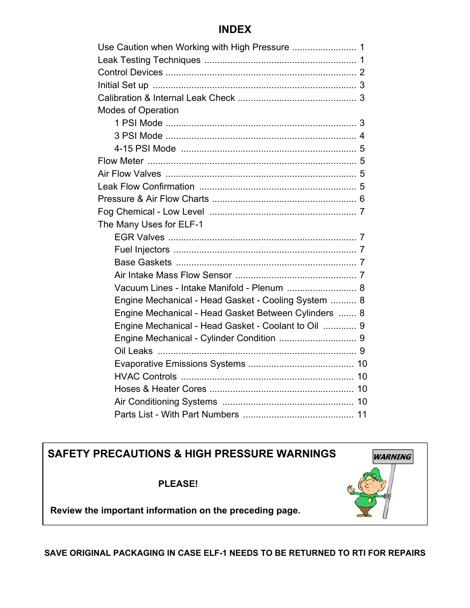 MAHLE RTI ELF-1 User Manual | Page 3 / 14