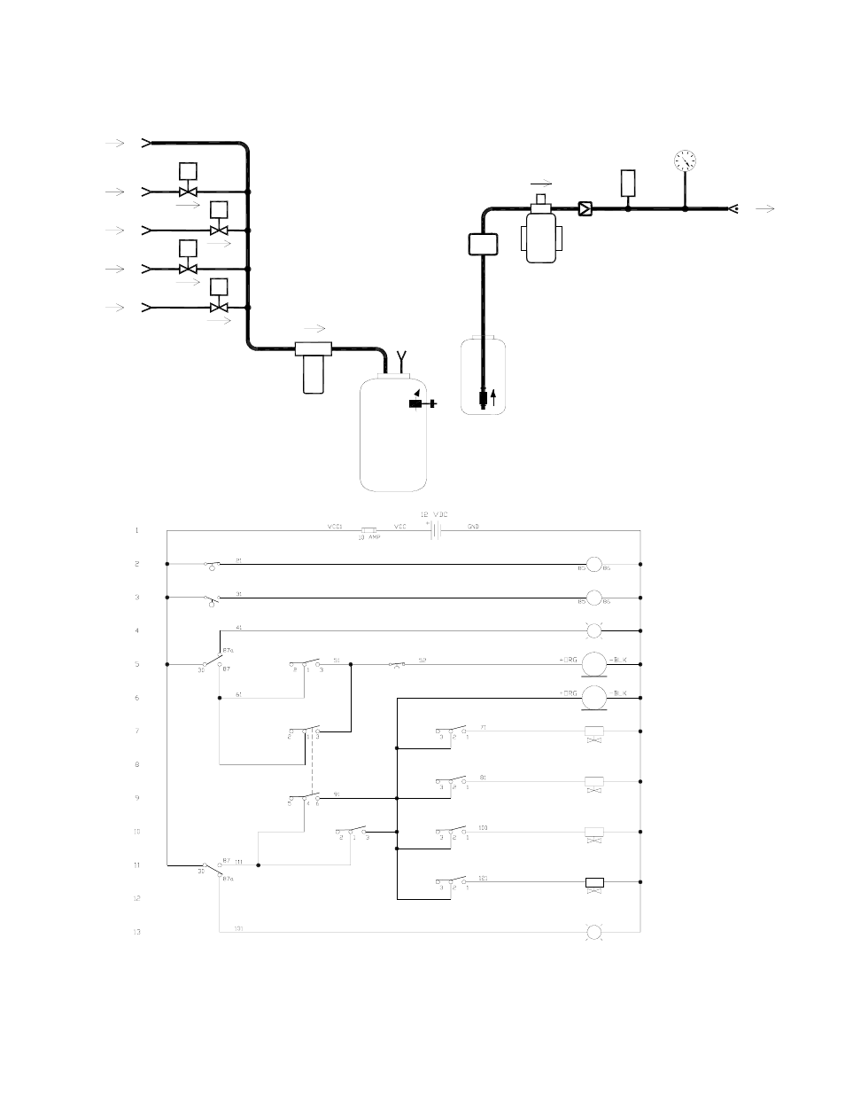 Flow diagram & electrical schematic | MAHLE RTI BFX-1 User Manual | Page 12 / 13