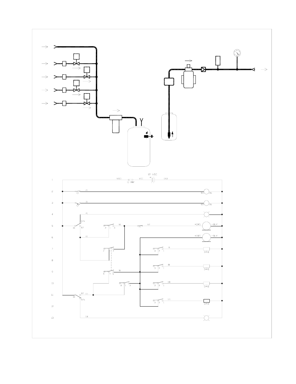 Flow diagram & electrical schematic | MAHLE RTI BFX-1 User Manual | Page 13 / 14