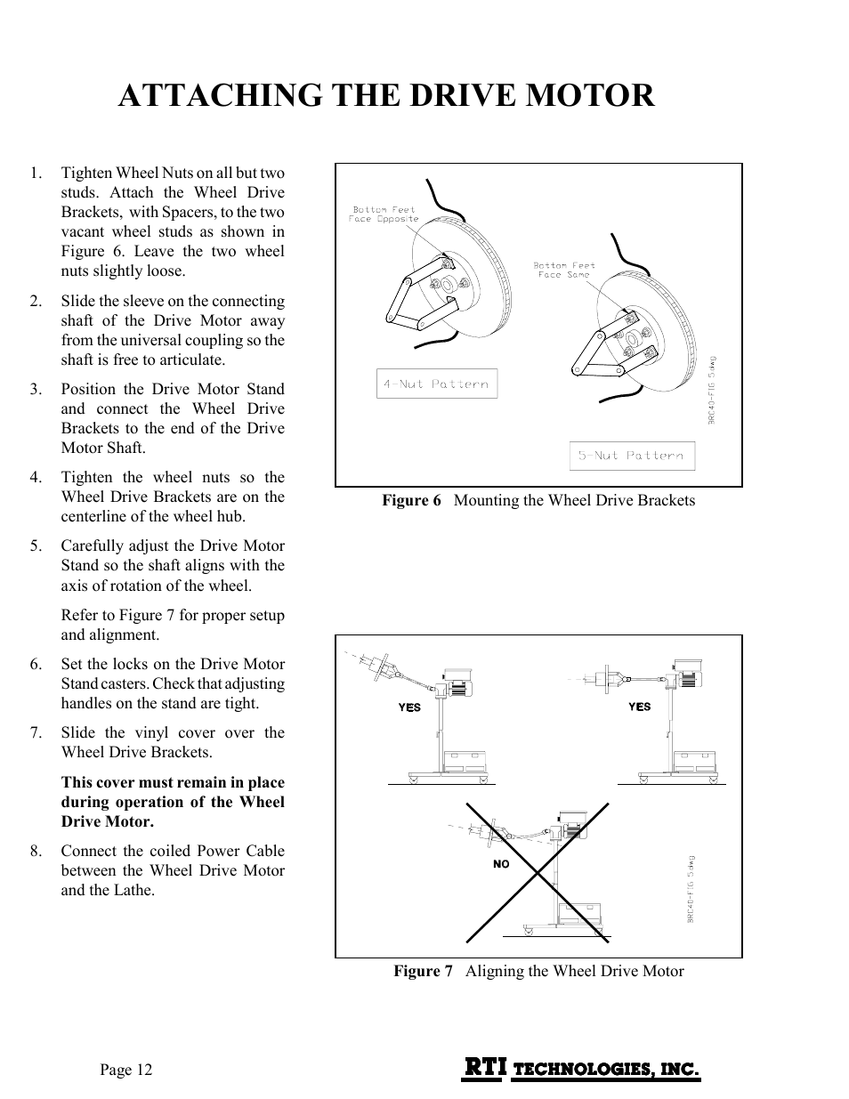 Attaching the drive motor | MAHLE RTI BRC40 User Manual | Page 13 / 19