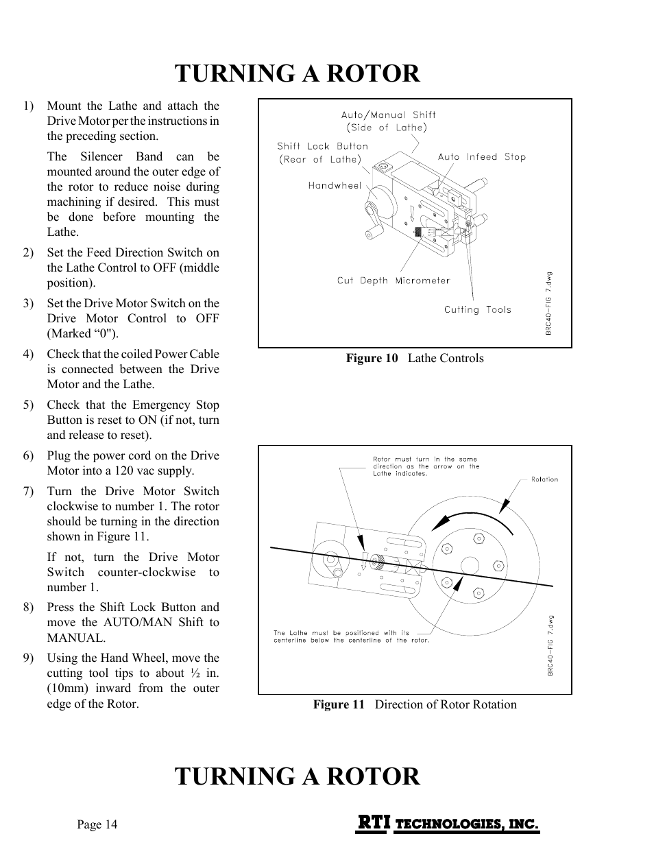 Turning a rotor | MAHLE RTI BRC40 User Manual | Page 15 / 19
