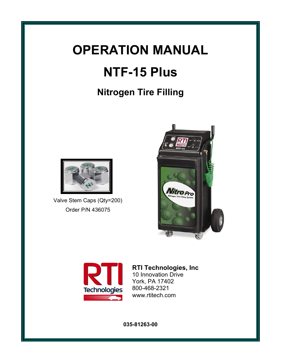 MAHLE RTI NTF-15H User Manual | 11 pages