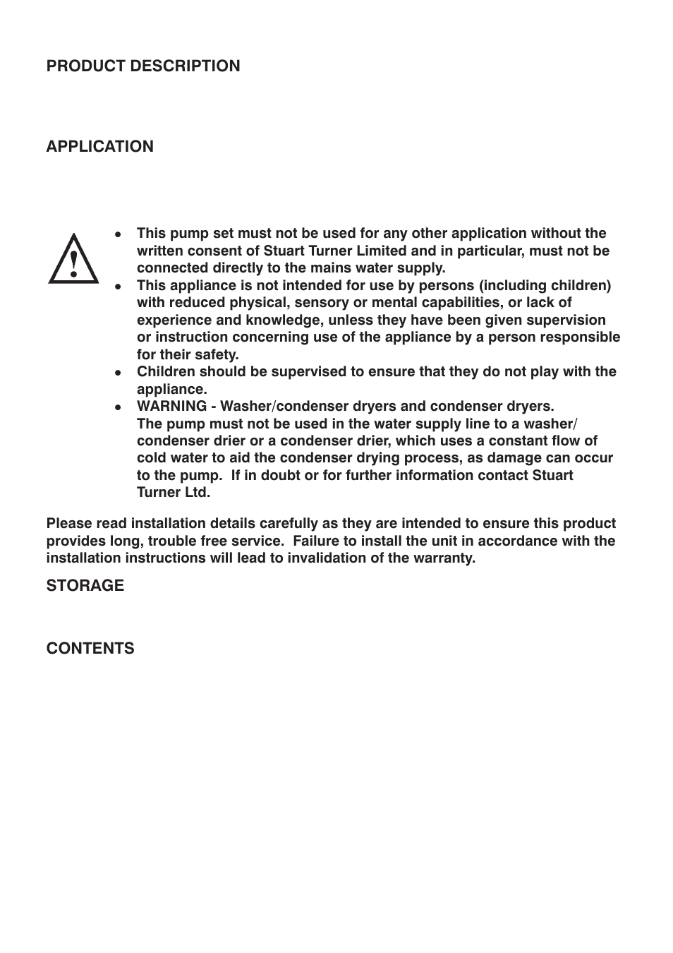 Stuart Turner Monsoon U1.5 bar Twin User Manual | Page 2 / 28