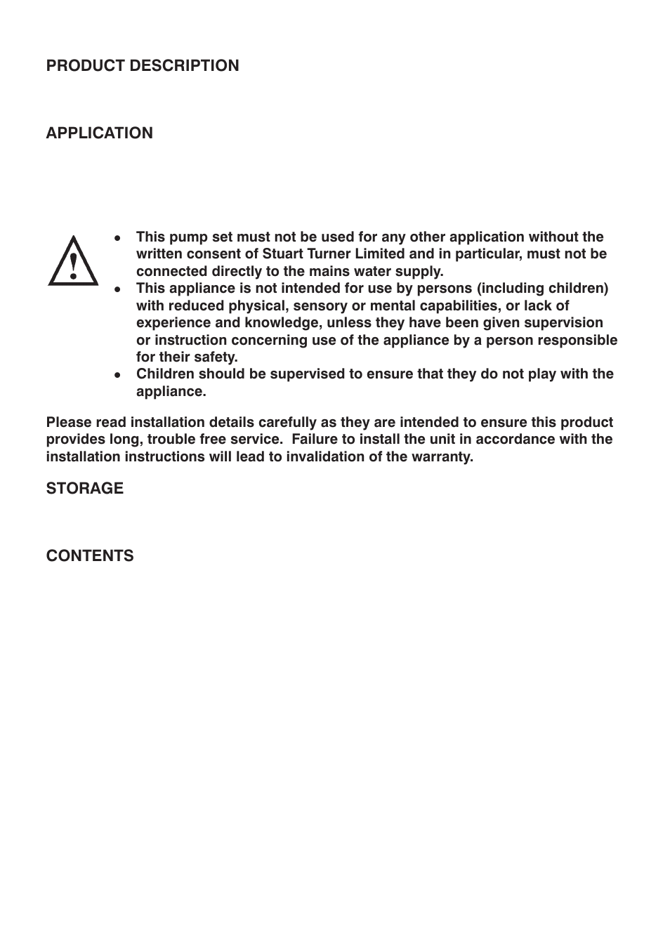 Stuart Turner Monsoon U2.0 bar Single User Manual | Page 2 / 28