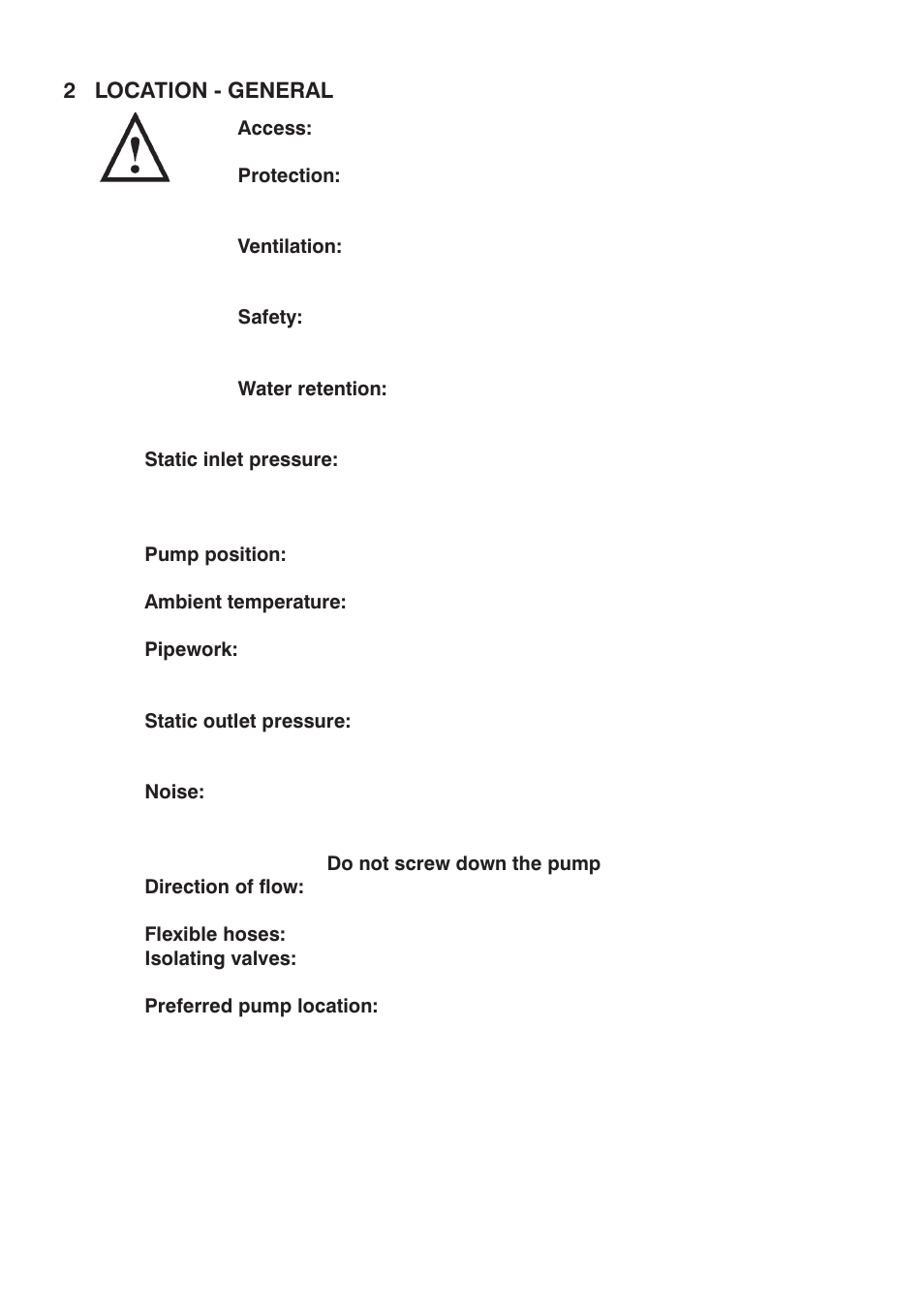 Stuart Turner Monsoon Extra U1.4 bar Single User Manual | Page 6 / 20