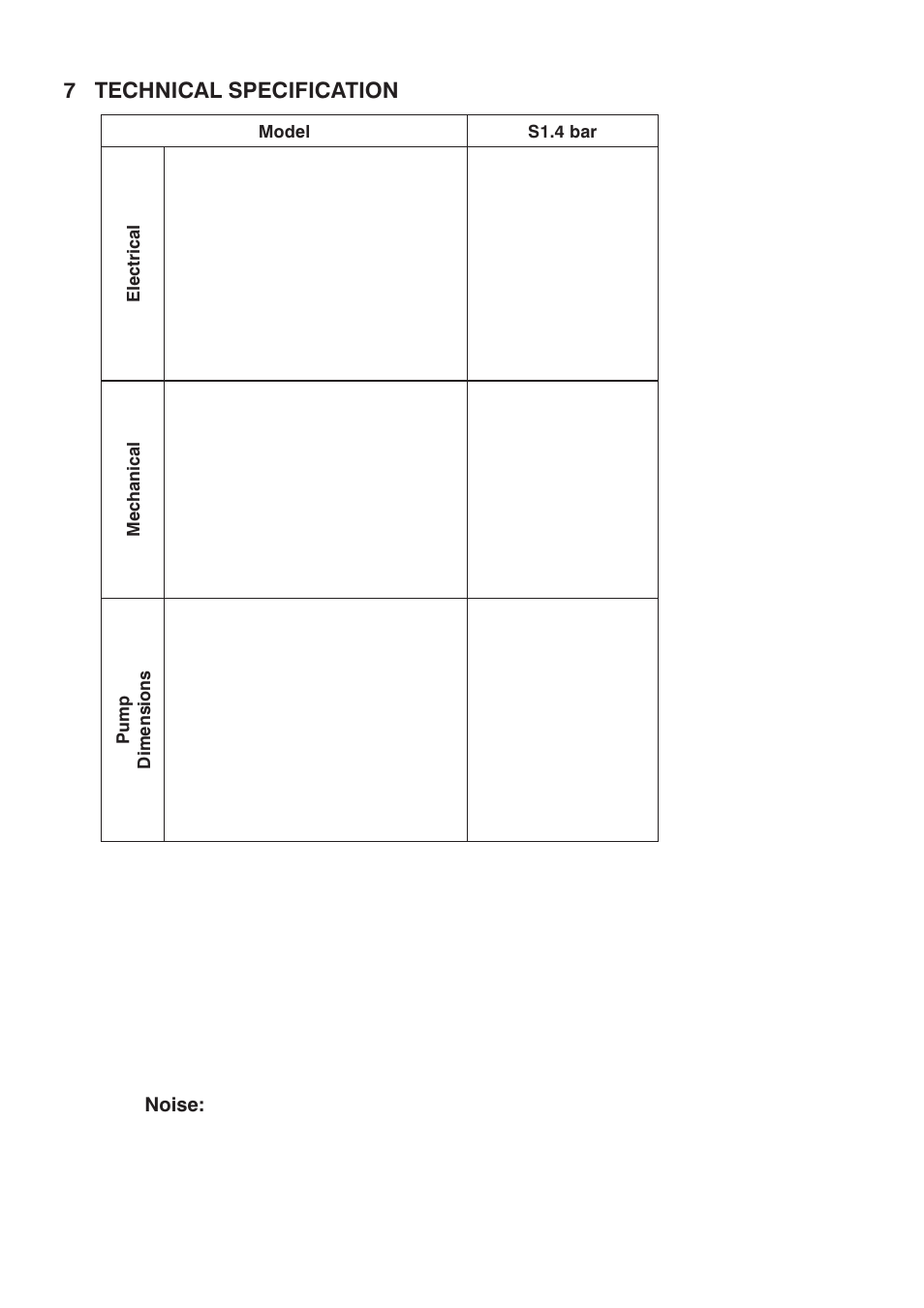 7 technical specification | Stuart Turner Monsoon Extra S1.4 bar Single User Manual | Page 13 / 16