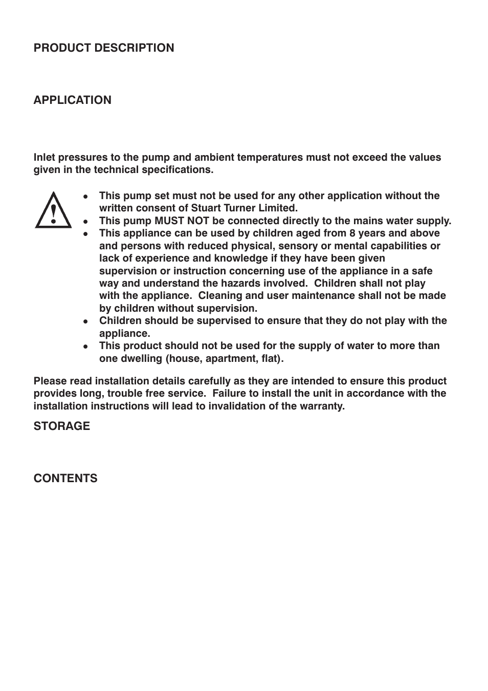 Stuart Turner Monsoon Extra 2.6 bar PS User Manual | Page 2 / 20