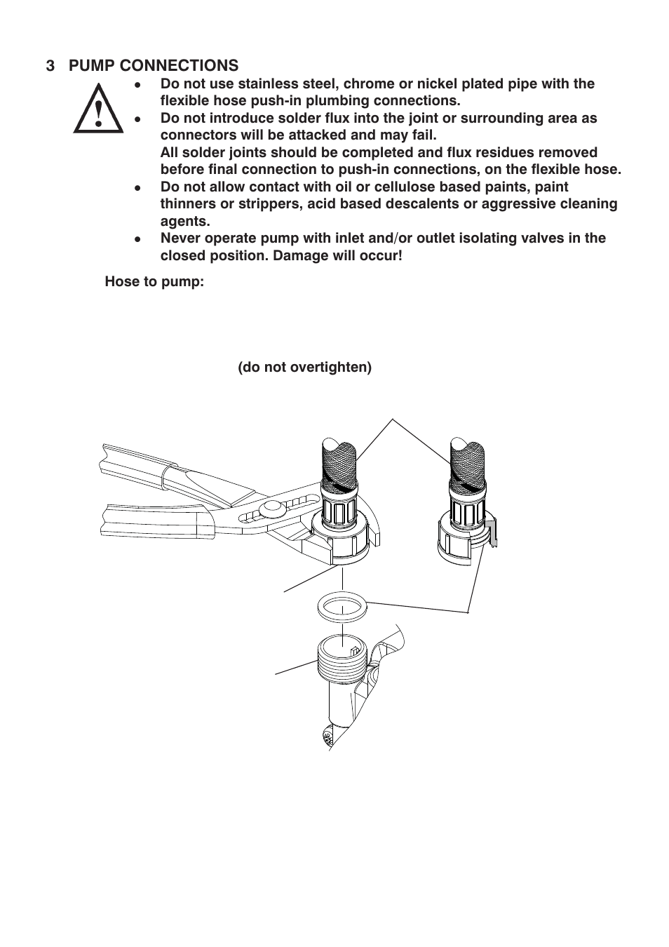 3 pump connections | Stuart Turner Showermate eco S2.0 bar Twin User Manual | Page 9 / 20