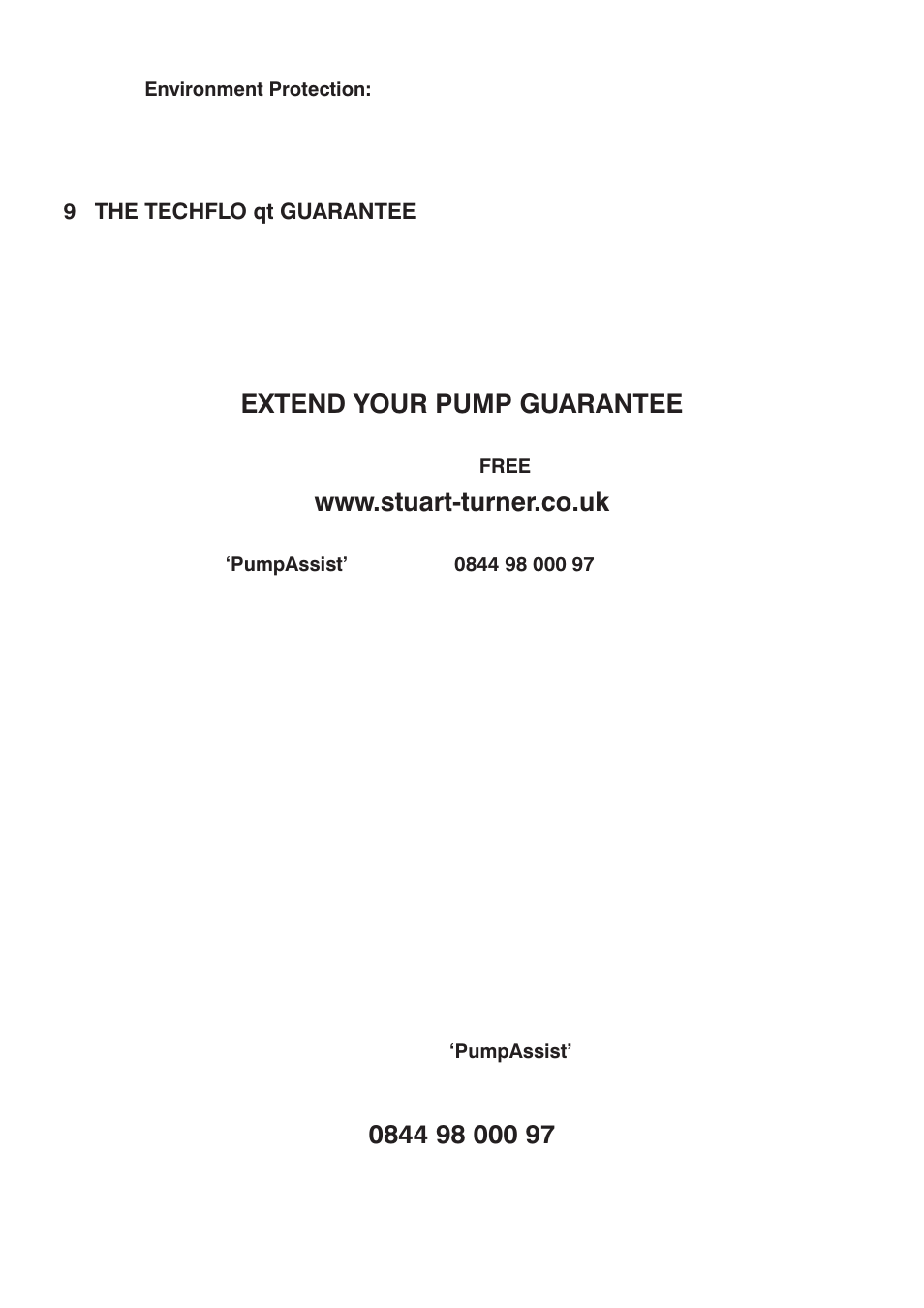Extend your pump guarantee | Stuart Turner U2.3 bar Twin User Manual | Page 18 / 20