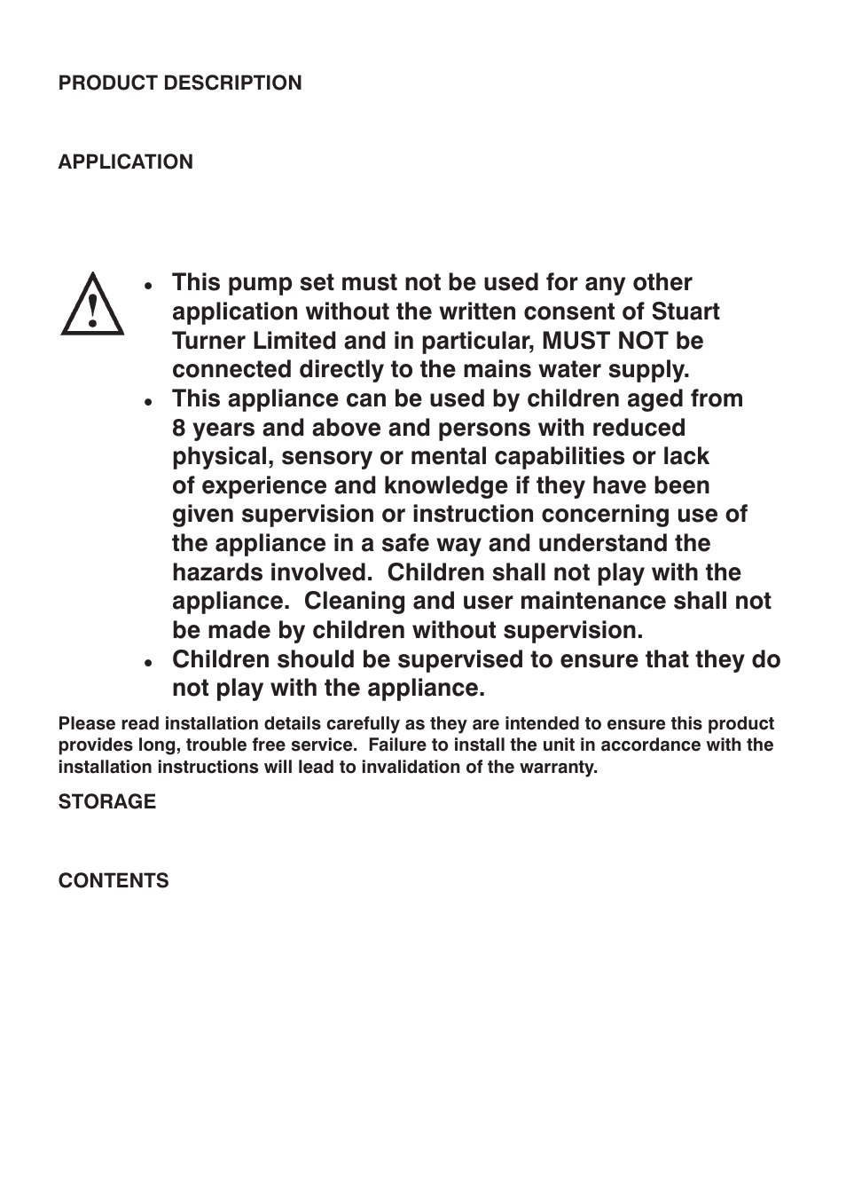 Stuart Turner U2.3 bar Twin User Manual | Page 2 / 20