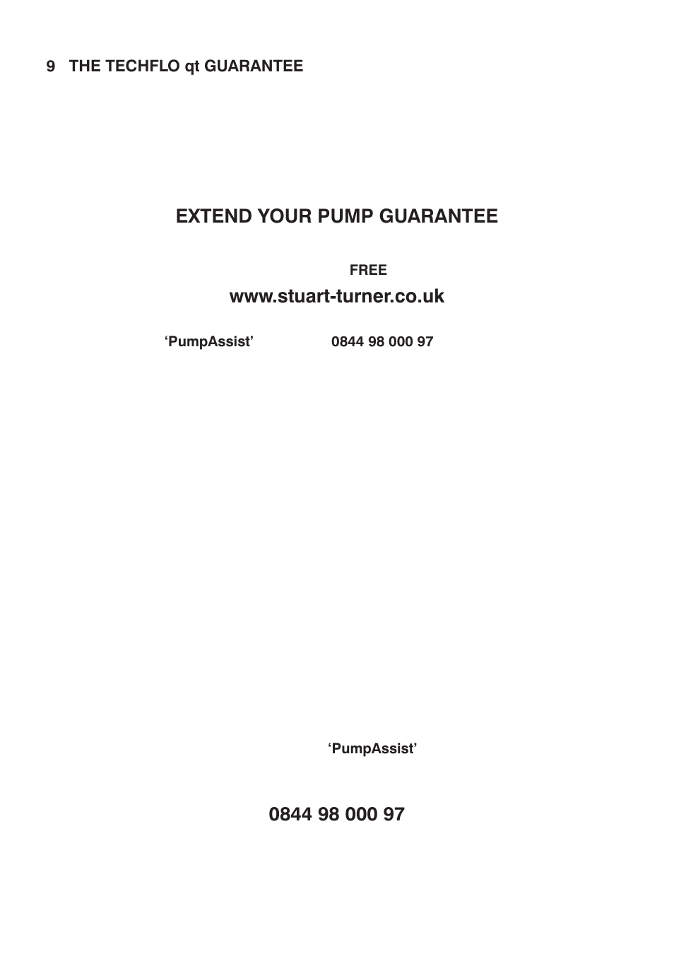 Extend your pump guarantee | Stuart Turner S1.3 bar Twin User Manual | Page 18 / 20