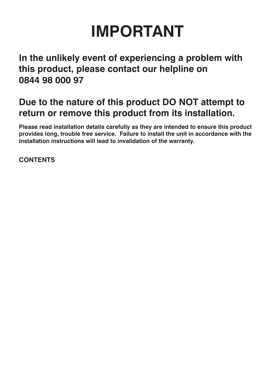 Important | Stuart Turner Pumps - Lifting Station User Manual | Page 2 / 16