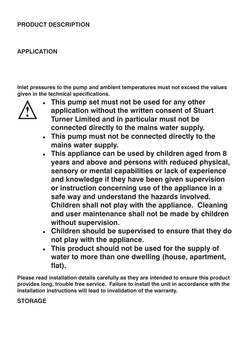 Stuart Turner CH 4-30 FL User Manual | Page 2 / 20