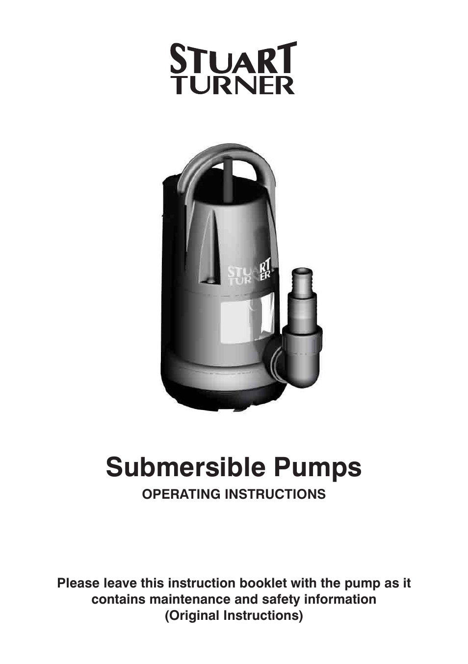 Stuart Turner Submersible Supersub VA User Manual | 16 pages