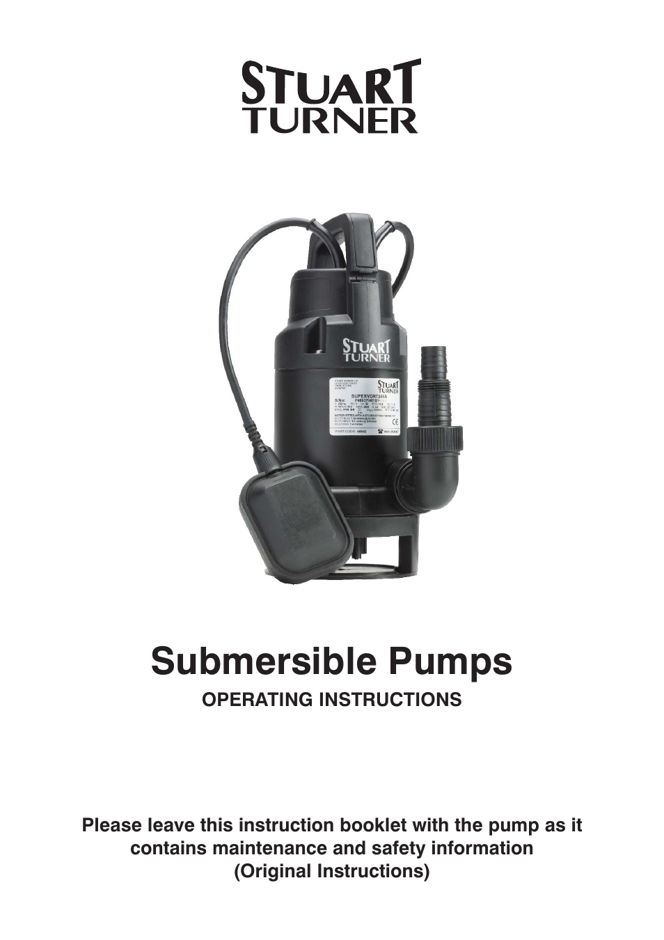 Stuart Turner Submersible Supersub User Manual | 16 pages