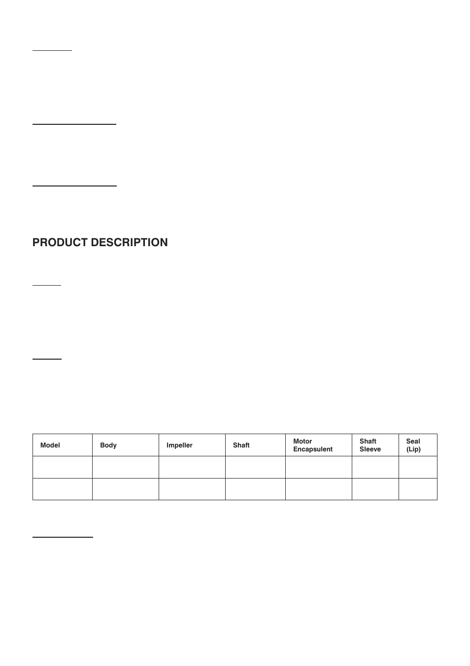 General, Supersub range, Supervort range | Product description, Motor, Pump, Float switch | Stuart Turner Submersible Supersub User Manual | Page 3 / 16