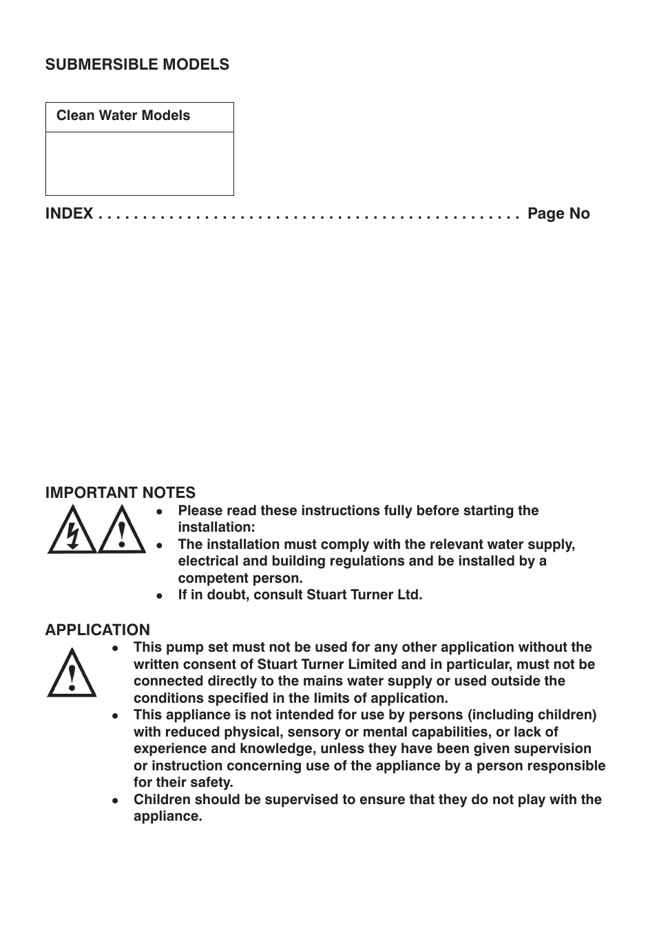Application | Stuart Turner Submersible Diver 35 & 45 Boostamatic User Manual | Page 10 / 24