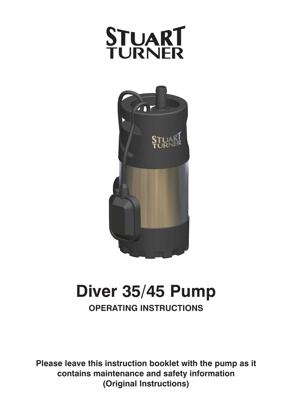 Diver 35/45 pump | Stuart Turner Submersible Diver 35 & 45 Boostamatic User Manual | Page 9 / 24
