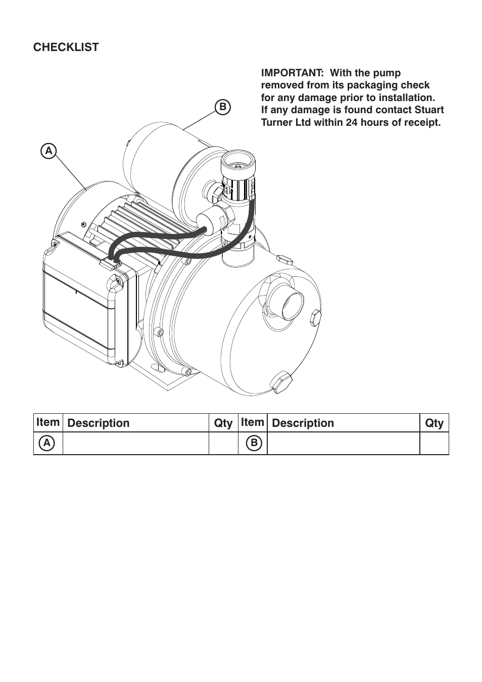 Stuart Turner Jet Pump 45 B User Manual | Page 3 / 20