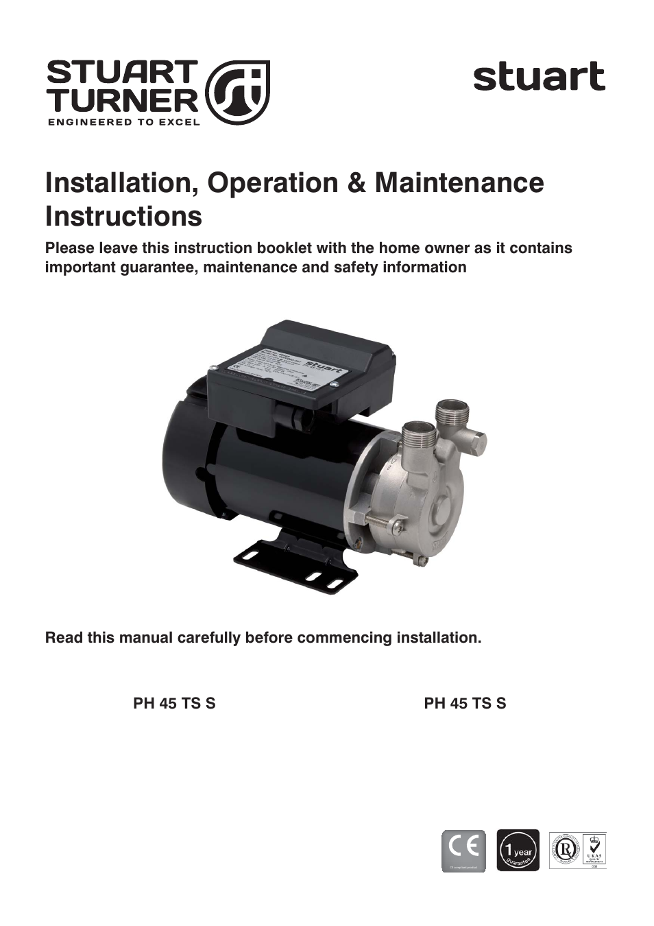 Stuart Turner PH 45 TS S User Manual | 16 pages