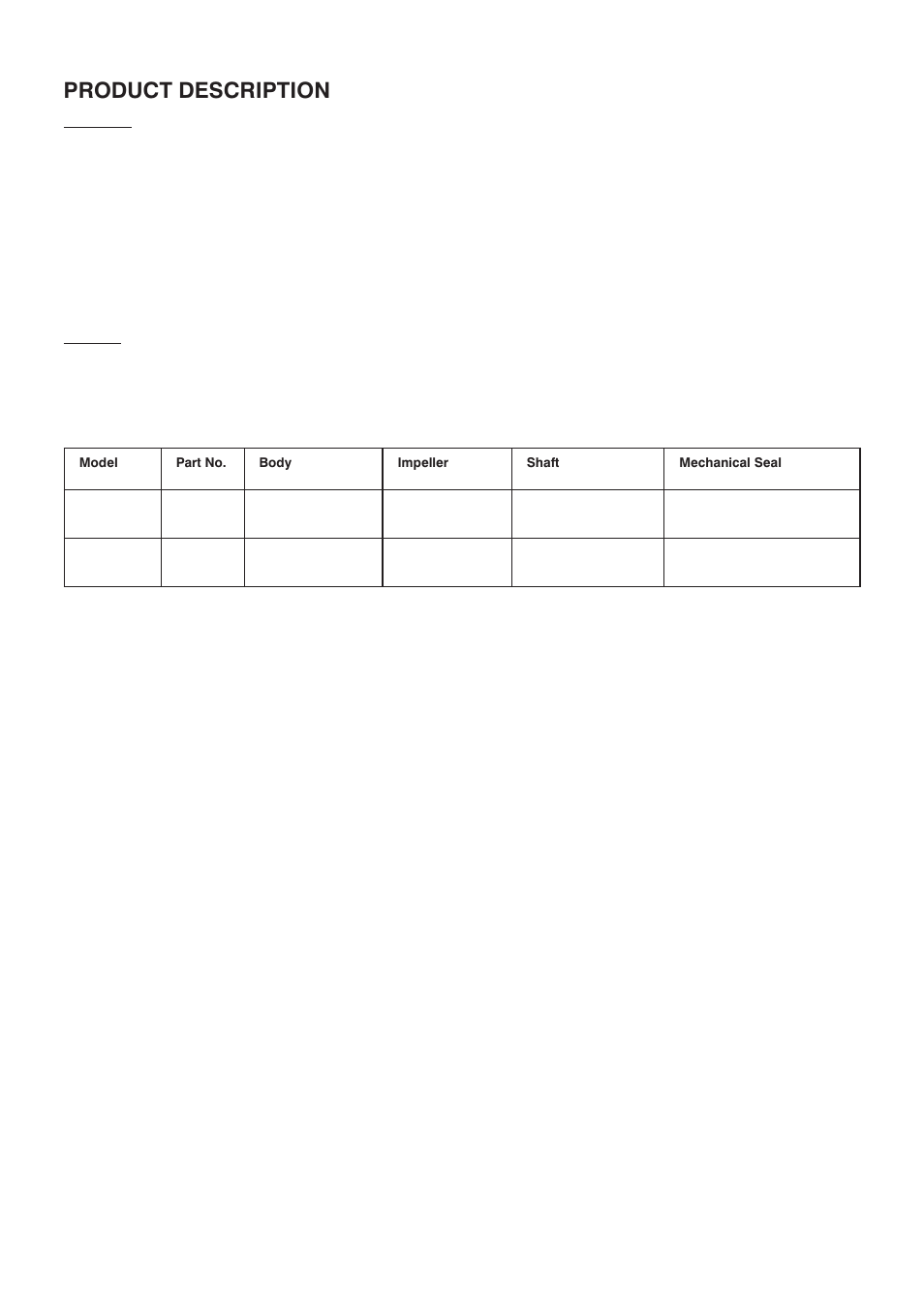 Product description motor, Pump | Stuart Turner PH 45 TS S User Manual | Page 3 / 16